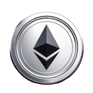Zwevend grafisch icoon van de Ethereum (ETH)-munt