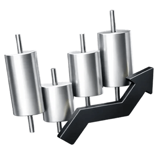Icoon met 3D-candlestickgrafiek op de Over ons-pagina van Zege Waarderatie